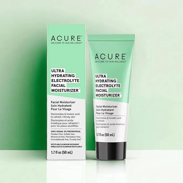 Acure Ultra Hydrating Electrolyte Facial Moisturizer | 100% Vegan | For Dry Skin | With Plant Squalane & Prickly Pear For ...