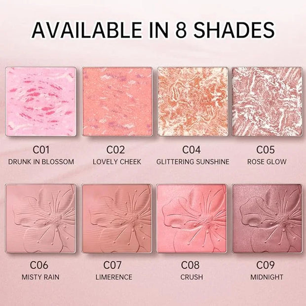 CATKIN Powder Blush for Cheek Blusher Natural Shimmering Blush & Highlight 2 in 1 Creamy Blendable Baked Blush Palette 10g...