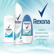 Rexona Shower Fresh- Roll On, Antiperspirant Deodorant For Women, Free Alcohol, 48 Hours Protection, Quick Dry, It helps r...