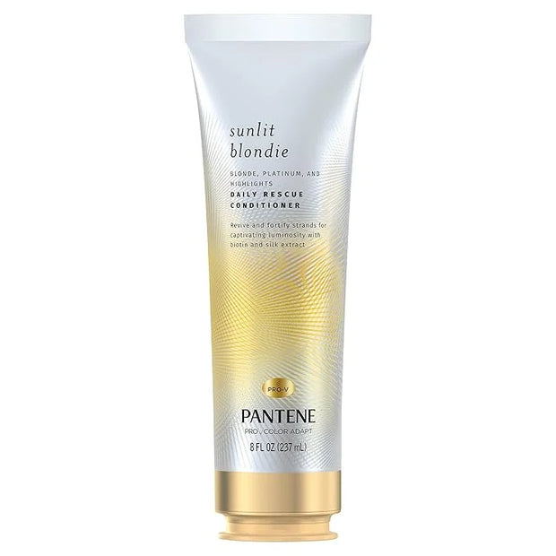 Pantene Sunlit Blondie Daily Rescue Conditioner Toner For Blonde Hair, Treatment for Color Treated Hair, with Biotin and S...