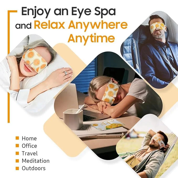 30Packs Steam Eye Mask, Heated Eye Mask Warm Compress for Eyes, Self Heating Warm Eye Masks Disposable Steam Mask for Home...