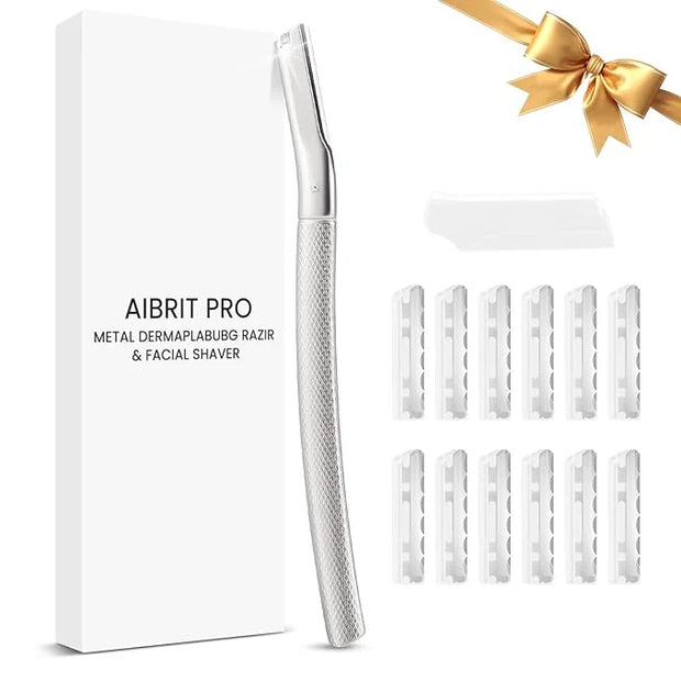 Dermaplaning Tool for Face, Dermaplane Razor for Peach Fuzz with Metal Grip, Professional Eyebrow Razor for Women, Facial ...
