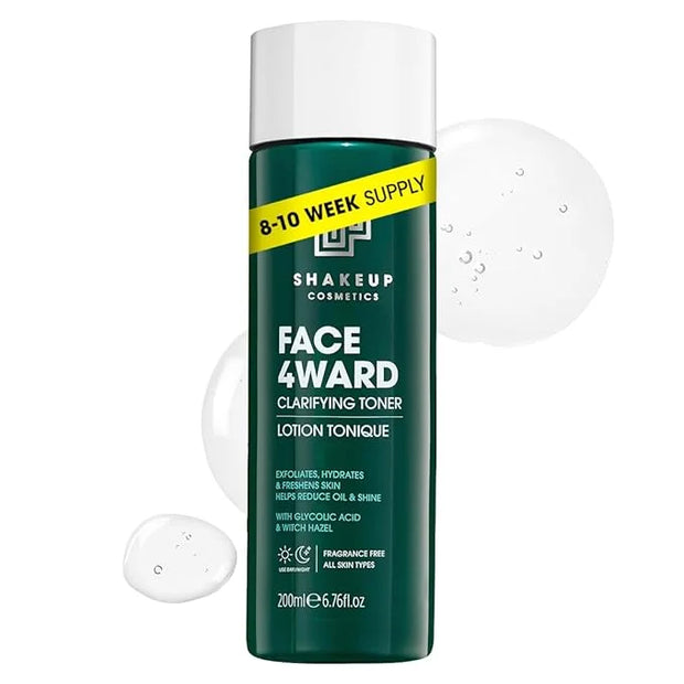 Mens 4-Piece Skin Kit for Clearer Skin, Targets Blemishes, Vegan Formula with Daily Face Wash, Clarifying Toner, Purifying...
