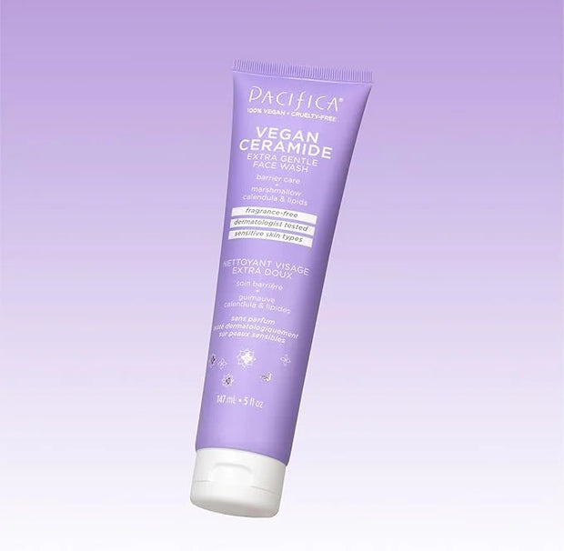 Pacifica Beauty, Vegan Ceramide Face Wash + Face Lotion Set, Cleanser, Moisturizer, Sensitive Skin, Dermatologist + Allerg...