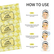 24k Golden Glow Under Eye Patches (30 Pairs Eye Gels), Collagen Eye Masks for Dark Circles and Puffiness, Bags, Relieves P...