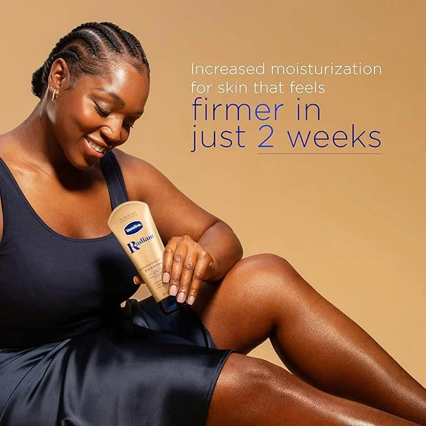 Vaseline Radiant X Firm & Restore with Pro-Retinol, Niacinamide & Coconut Oil, Nourishing Body Lotion 8 oz - Product Image