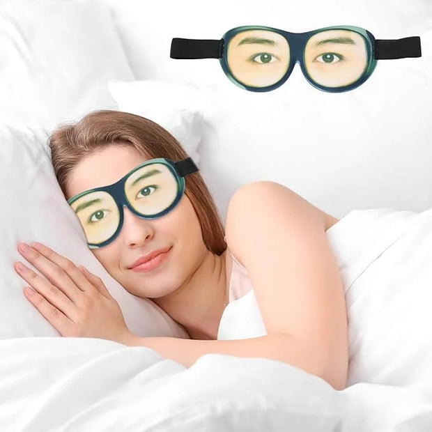 Honbay 3D Funny Eyeshade Soft Sleep Eye Mask with Adjustable Head Strap for Travel, Game, Party, Rest, Sleeping (Girl) - P...