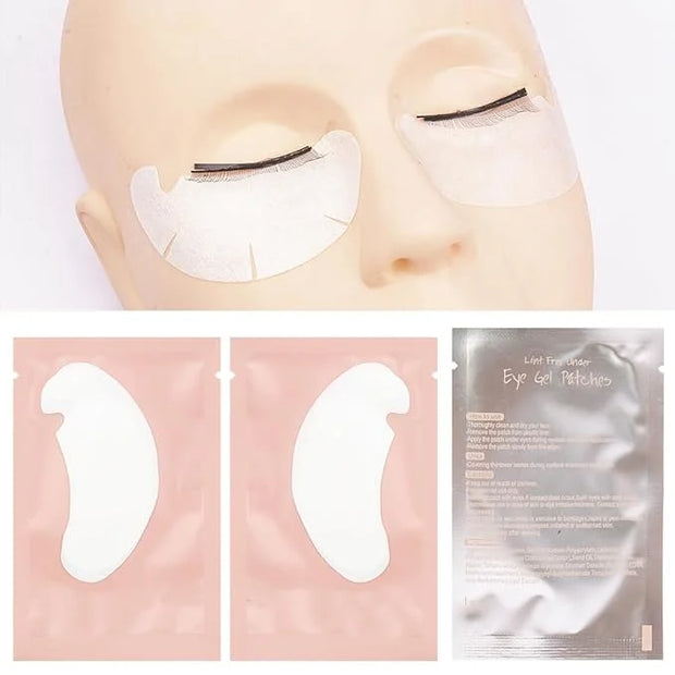 50 Pair Under Eye Pads,Eyelash Extension Gel Patches, Lash Extension Lint Free Under Hydrogel Eye Mask Pads Beauty Tool (P...