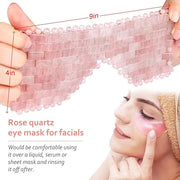 ideayard Rose Quartz Eye Mask, Cooling Eye Mask 100% All Natural Crystal Mask for Facial Puffy Eyes Reusable - Product Image