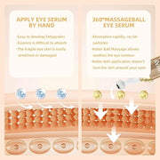 5% Caffeine Eye Cream, Under Eye Serum for Dark Circles, Puffiness & Wrinkles Fine Lines, Eye Roller Serum with 360° Massa...