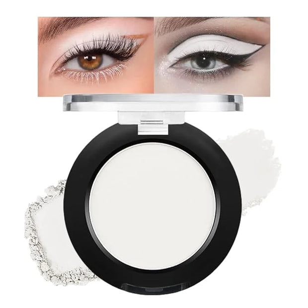 Monochrome Matte Eyeshadow Makeup Palette,Highly Pigmented Moonlight White Eyeshadow Palette,Matte Pressed Powder Eye shad...