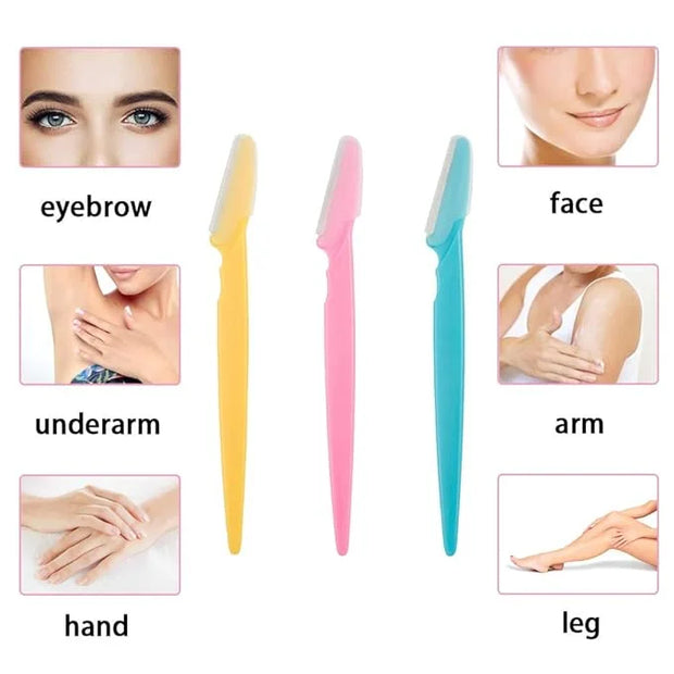 18 Pcs Eyebrow Razors Shaper, Safety Facial Hair Remover Face Shaver Trimmer, Exfoliating Dermaplaning Tool for Women and ...