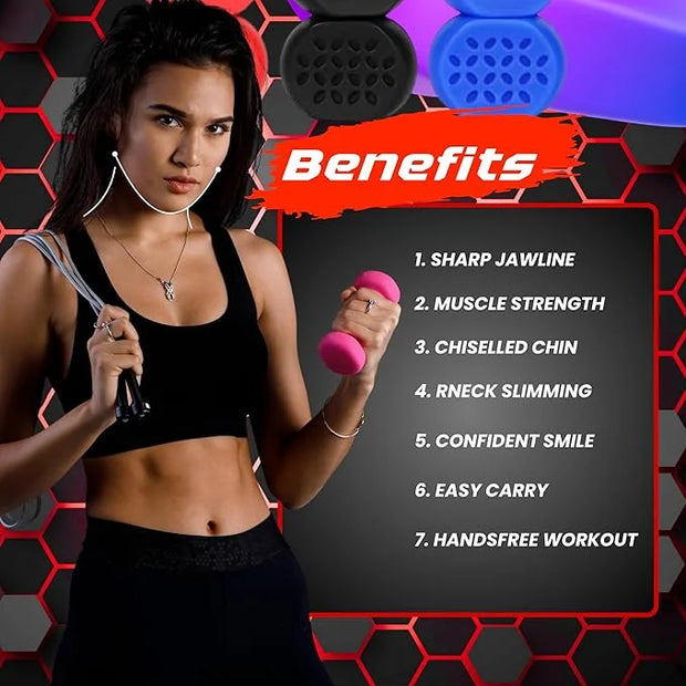 Jaw Exerciser for Men & Women 3 Levels 6 Pcs - Product Image