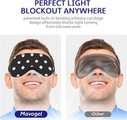 Mavogel Cotton Sleep Mask - Sleep Eye Mask for Men Women, Super Soft and Comfortable Eye Covers, Light Blocking Night Eyem...