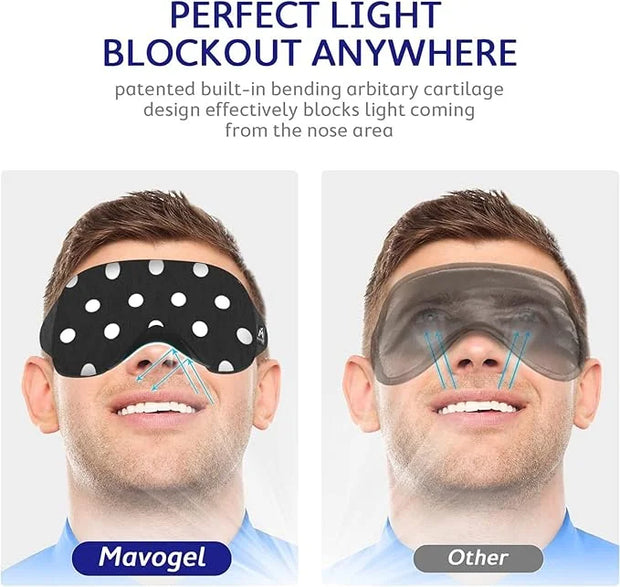 Mavogel Cotton Sleep Mask - Sleep Eye Mask for Men Women, Super Soft and Comfortable Eye Covers, Light Blocking Night Eyem...