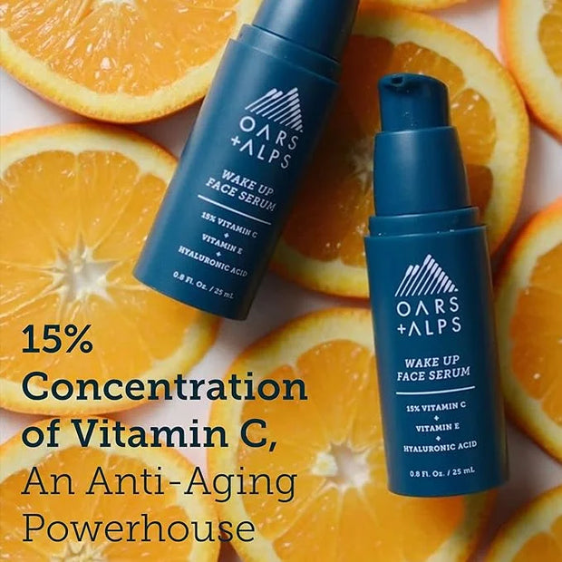 Oars + Alps Anti Aging Vitamin C Serum for Face, Infused with Vitamin C, Hyaluronic Acid, and Vitamin E, TSA Friendly, 0.8...