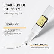 Snail Peptide Advanced Under Eye Cream for Dark Circles, with 360° Massage Ball Reduces Wrinkles &Fine Lines, Eye Essence ...