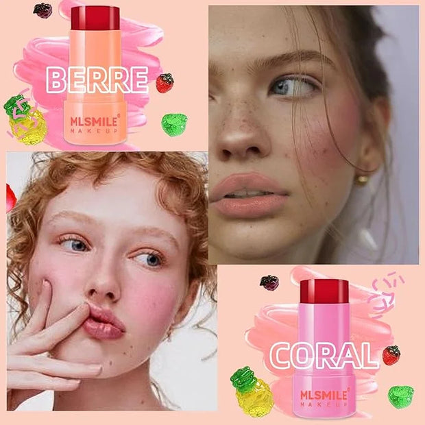 2PCS Cooling Water Jelly Tint Blush Stick Lips Cooling