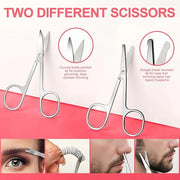FANDAMEI Eyebrow Scissors, Eyebrow Kit, Eyebrow Tweezers for Women, Eyebrow Razor, Eyebrow Brush. Eyebrow Kit for Men with...