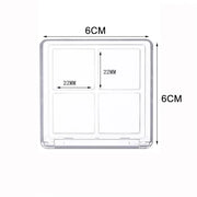 2PCS Empty Eyeshadow Palette 4 Grids Plastic Eye