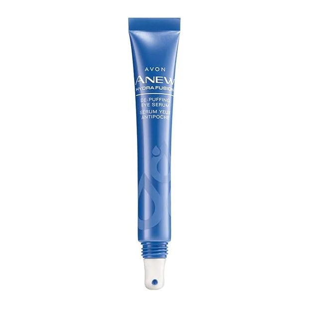Avon Anew Hydra Fusion De-Puffing Eye Serum with Hyaluronic Acid, Caffeine & Raspberry Antioxidants, Cooling Ceramic Tip, ...