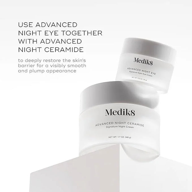 Medik8 Advanced Night Eye - Multi Peptide and Caffiene Eye Cream - Overnight Eye Cream for Smoothing Wrinkles and Dark Cir...