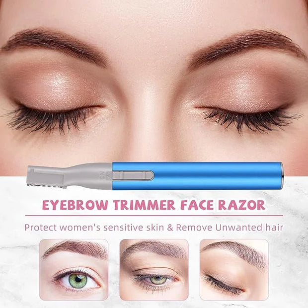 Chumia 2 Pcs Electric Eyebrow Trimmer Women Precision Face Razors Mini Shaver with Comb Christmas Women Gift Battery Opera...
