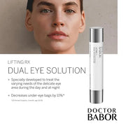 DOCTOR BABOR Lifting Rx Dual Eye Solution, Morning & Night Eye Cream, Day Boost Complex Smooths & Firms, Night Recharge Co...