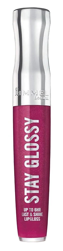 Rimmel Stay Glossy Lip Gloss - Non-Sticky and Lightweight Formula for Lip Color and Shine - 400 Berry Bad, .18oz (Pack of ...