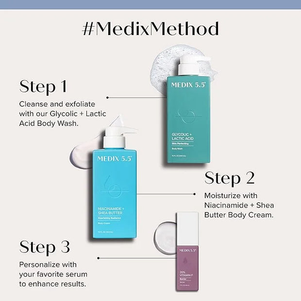 MEDIX Fragrance Free Niacinamide Face Moisturizer + Shea Butter Cream For Face & Body Lotion | Anti Aging Skin Care Firmin...