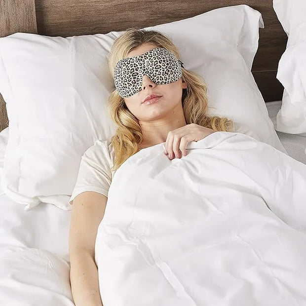 Bucky 40 Blinks No Pressure Printed Eye Mask for Travel & Sleep, Leopard, One Size - Product Image