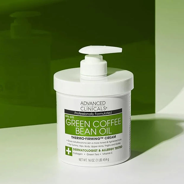 Advanced Clinicals Green Coffee Bean Thermo - Firming Body Lotion | Caffeine Infused Collagen Cream Moisturizer & Body Cre...
