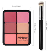 12 Colors Cream [Blush Contour Concealer] Makeup Palette for Cheeks - All in One Makeup Palette Kit with Brush, Natural Ma...