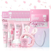 Sakura Skincare Set for Teen Girls, Complete 34PCS Face Care Kit, Christmas Pamper Gift Set for Women & Teenage Girls, Hyd...