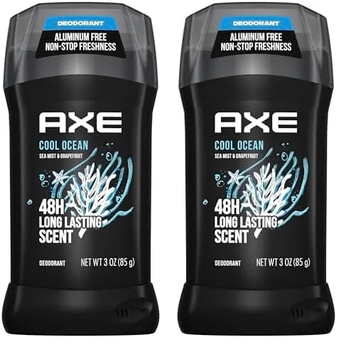 AXE Deodorant Stick for Men Cool Ocean For Long Lasting Odor Protection All Day Fresh Scent Men's Deo, Aluminum Free 3 oz ...