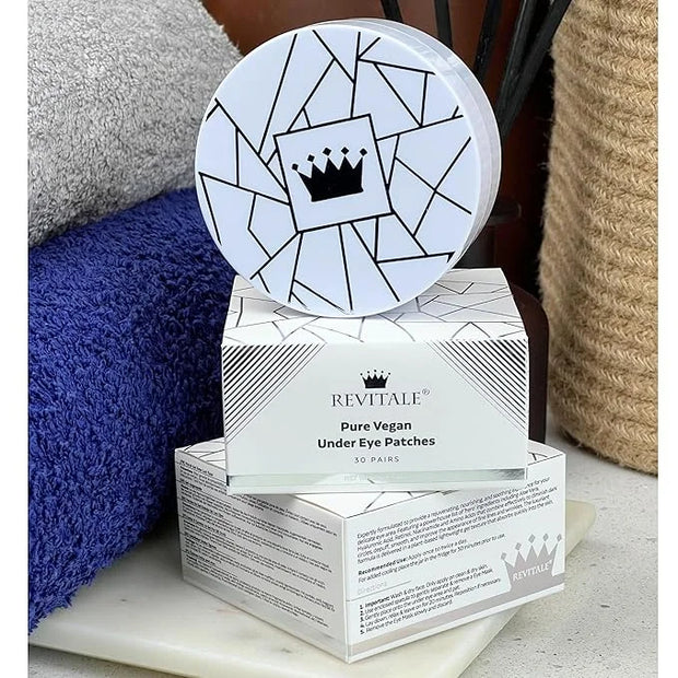Pure Vegan Under Eye Patches, Helps Reduce Puffy Eyes & Dark Circles, Revitalise Dull Eye Masks - Nourishes, Renews, Sooth...