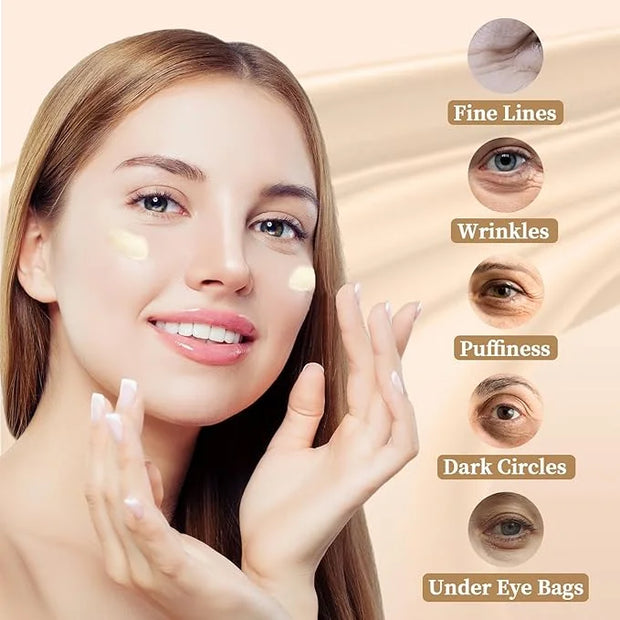 Retinol Eye Stick, Eye Cream for Dark Circles and Puffiness, Hydration and Brightening Eye Balm, Under Eye Cream Anti Agin...