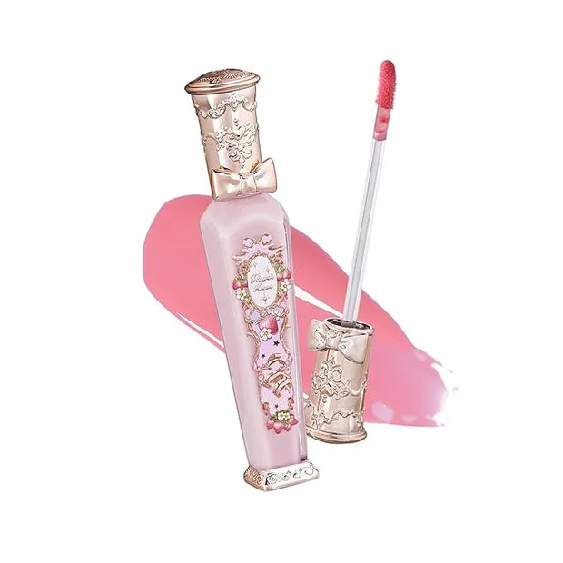 Flower Knows Violet Strawberry Rococo Glowy Lip Gloss G01+G02 +Hair Clips Set - Product Image