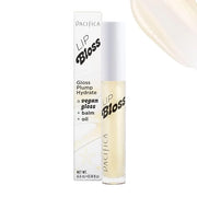 Pacifica Plumping Lip Gloss – Vanilla Bean (Creamy Neutral Tint) Hydrating Lip Oil Balm, Gentle Lip Plumper with Shea & Jo...