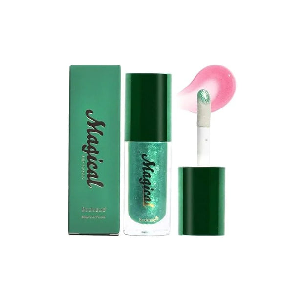 Color Changing Lip Gloss Lip Oil Tinted,Magic PH Color Change Lip Stain Lip Balm,Long Lasting Nourishing Non-Stick Lipglos...