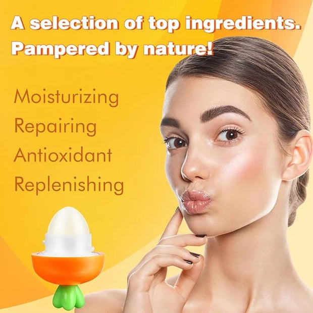 KISSIO Lip Balm,Carrot Lip Balm,Lip Care oz(03#Carrot)