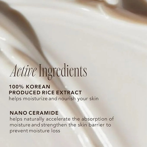 The Face Shop Rice Ceramide Moisturizing Cream - Rice Extract + Rice Bran Oil - Hydrating Targets Dryness, Brightening - D...