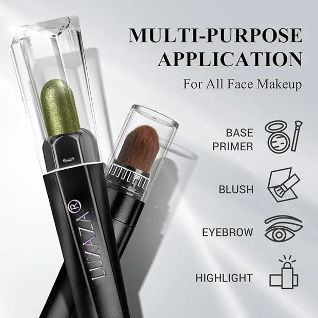 Neutral Eyeshadow Stick Makeup Set, Metallic Shimmer Matte Cream Eye Shadow Eyeliner Brightener Pencil Crayon - Classic 6P...