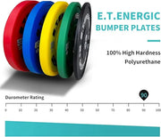 10LB/25LB/35LB/45LB/55LB Bumper Plates Odorless with 2" Opening Olympic - Product Image
