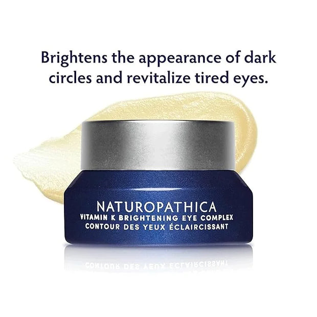 Naturopathica Vitamin K Brightening Eye Complex, Daily Eye Cream for Dark Circles and Puffy Eyes, Under Eye Cream to Help ...