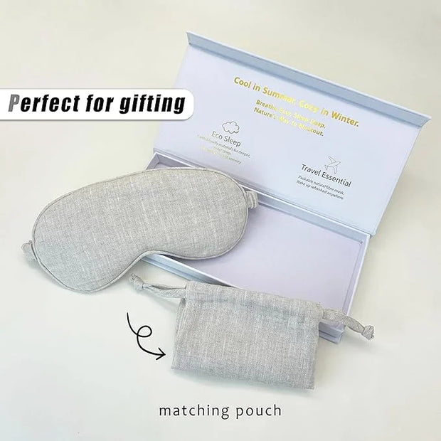 Pure Cotton Eye Mask 100% Organic Cotton Sleep Mask for Girls,Travel Breathable Sleep Mask,Adjustable Strap, Hypoallergeni...
