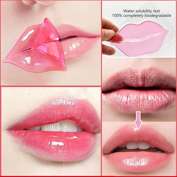 30 Pairs Lip Masks & 24K Gold Eye Masks, Crystal Collagen Eye Patches for Puffy Eyes, Moisturizing & Reduce Wrinkles, Lip ...