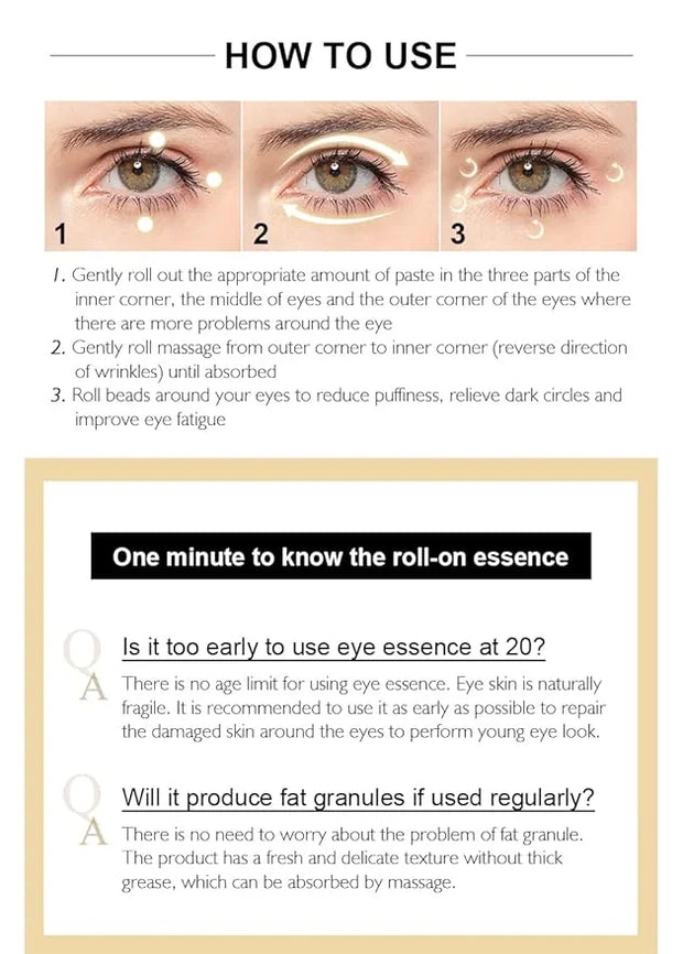 24K Gold Anti-Wrinkle Smoothing Under Eye Cream for Dark Circles, Puffiness, Eye Bag, Anti Aging Correxion Line Daily Crea...