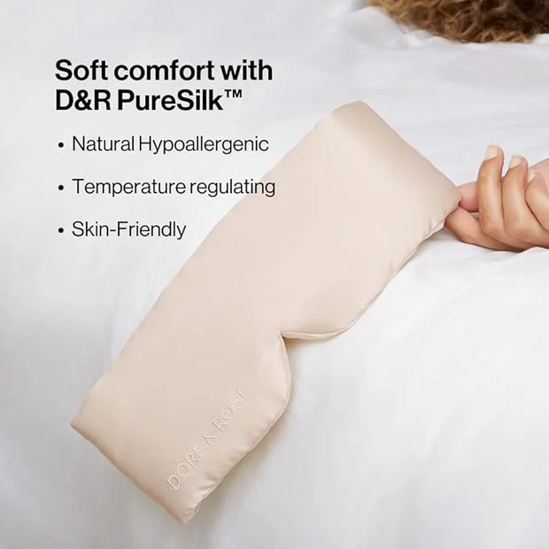 Dore & Rose Deep Sleep Mask Light Blocking, 23 Momme Mulberry Silk Eye Mask, Ultra Soft, Adjustable - Travel Sleeping Mask...