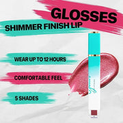 VANERIA Glitter Lip Gloss Shimmer,Matte Liquid Lipstick Rapid Drying,Long Lasting Highly Pigmented Color,Waterproof,Lipglo...